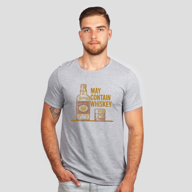 may contain whiskey bottle colored gray shirt